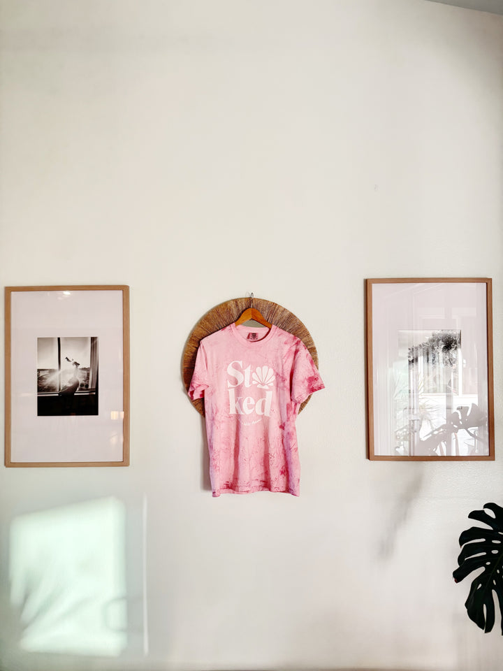 Stoked sunburst tee love and water beach tie dye tshirt