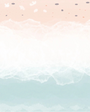 Drawing of beach on maui with towel and sunscreen