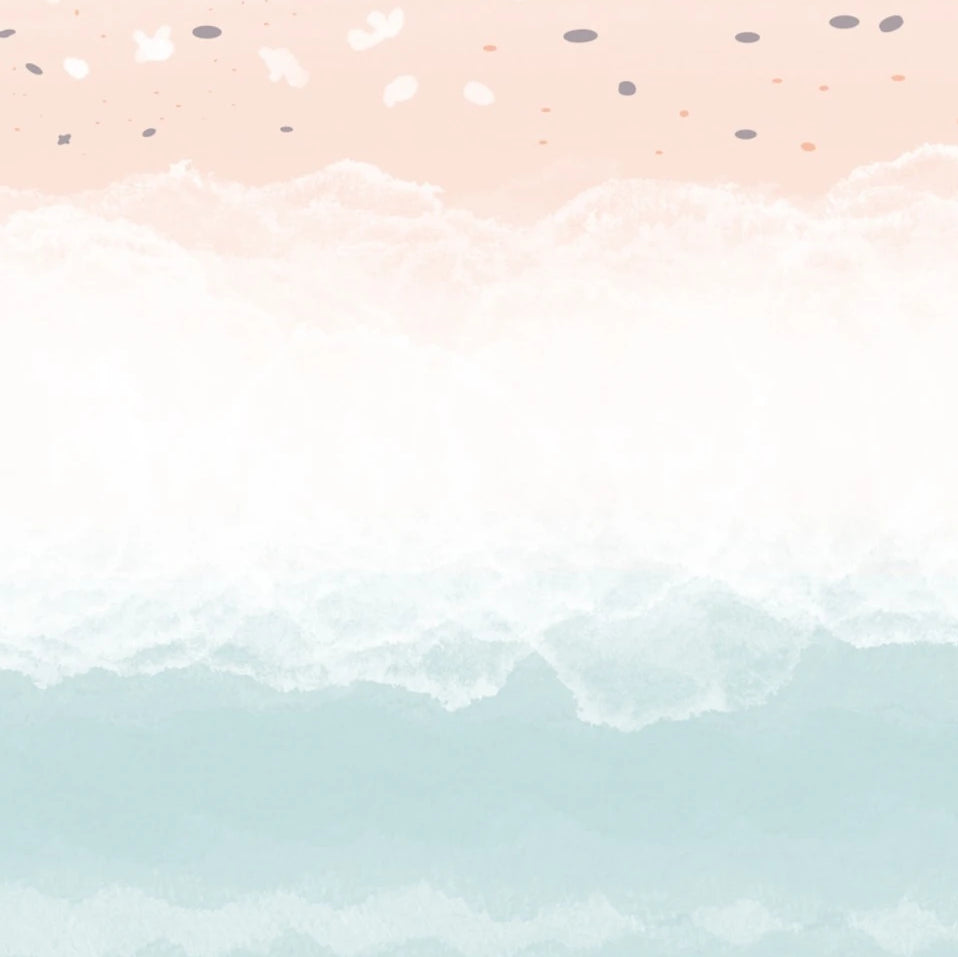 Drawing of beach on maui with towel and sunscreen